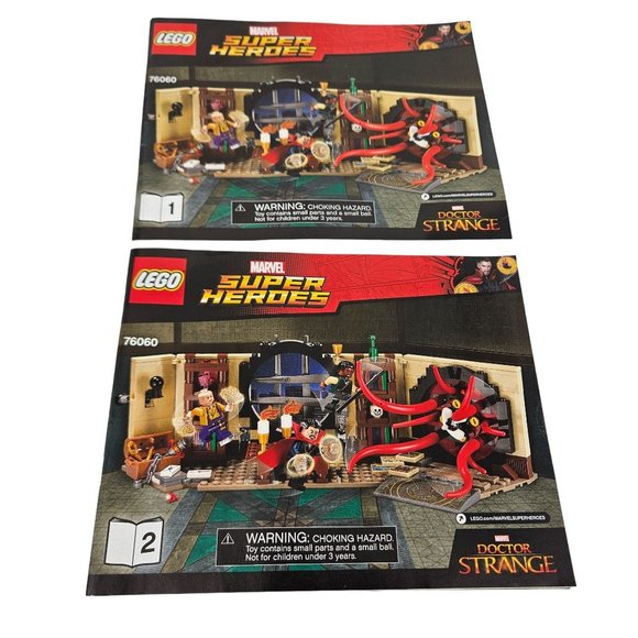 Lego Dr Strange Marvel 76060 1 & 2 Manual Instruction Book ONLY No Brick Fig - Picture 1 of 5